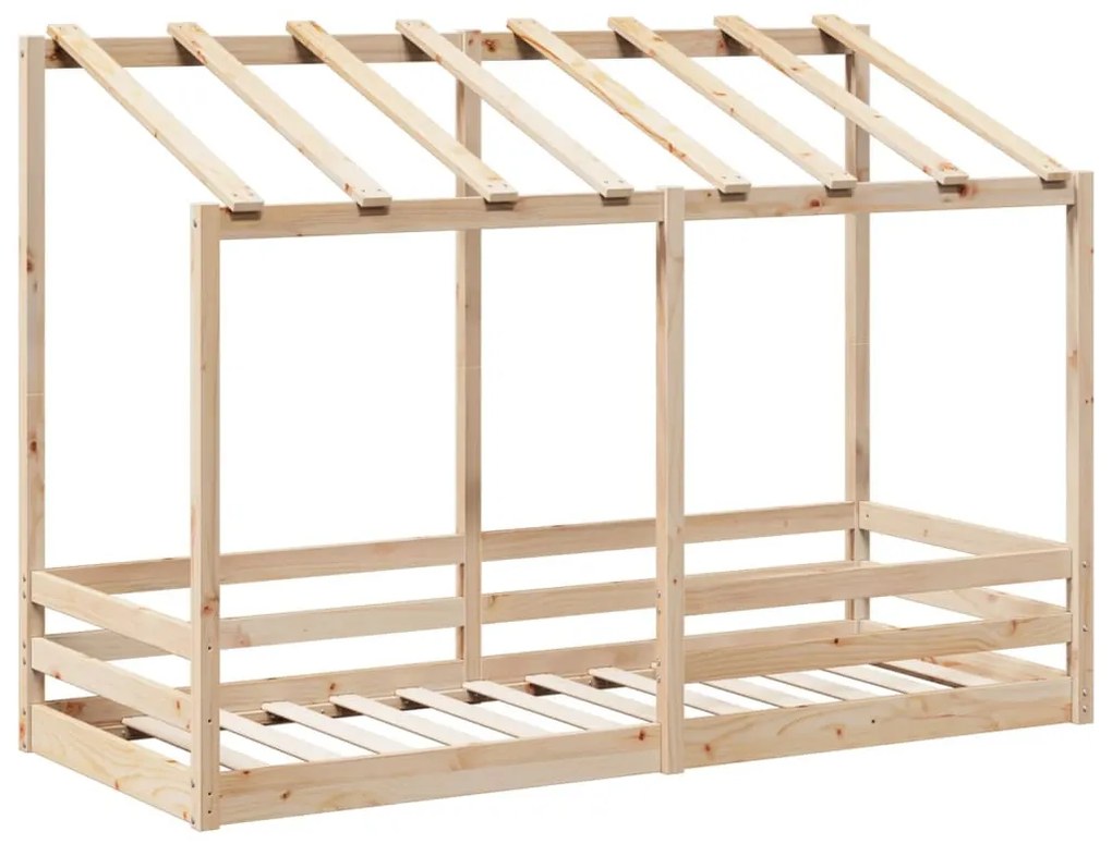 tömör fenyőfa gyerekágy tetővel 90 x 190 cm