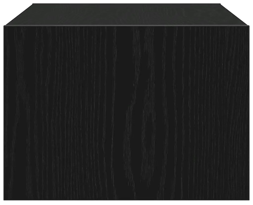 TV szekrény LED világítással fekete tölgyfa 75x35,5x25 cm