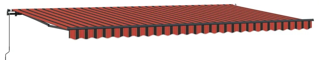 Kézi Behúzható Napellenző Narancs és Barna 600x300 cm