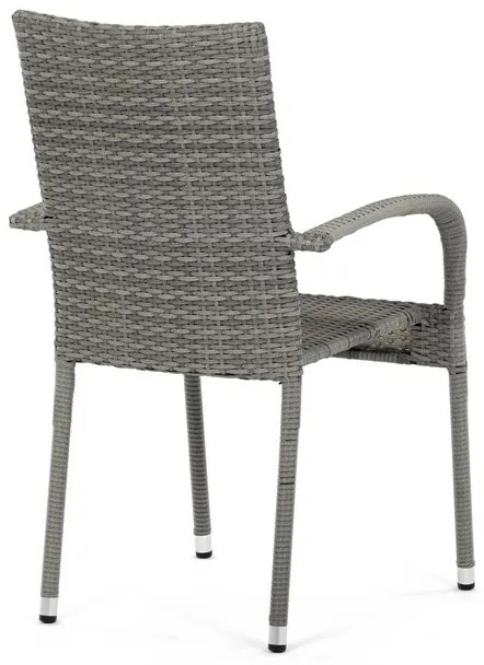Szürke Polyrattan Kerti Szék, Fém Vázzal. AZC-S2114 GREY