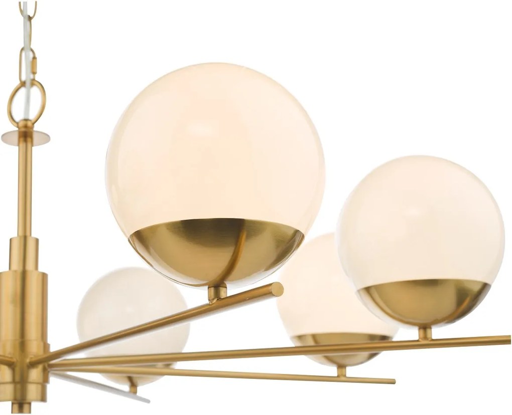 Dar Lighting glamour modern csillár bombazine fehér sárgaréz darbom0835