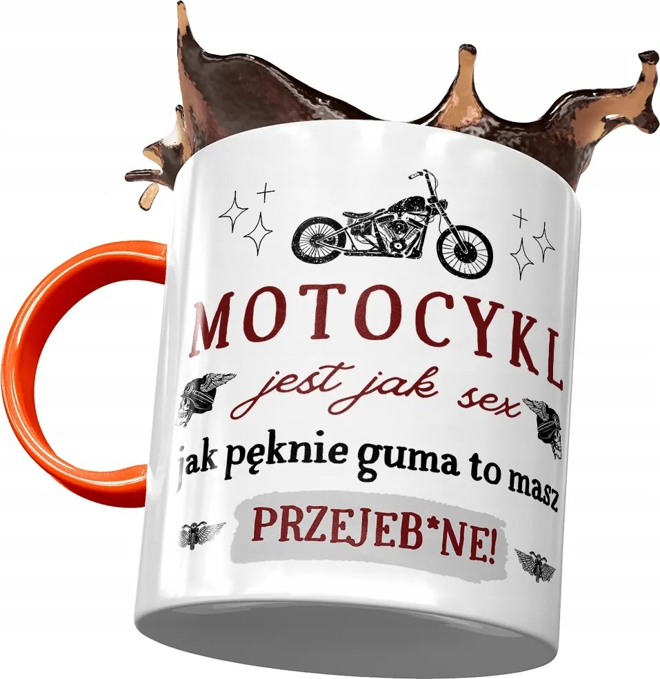 Narancssárga Bögre Vicces Motorkerékpár Olyan, Mint A Szex Nyomtatott Fotóval