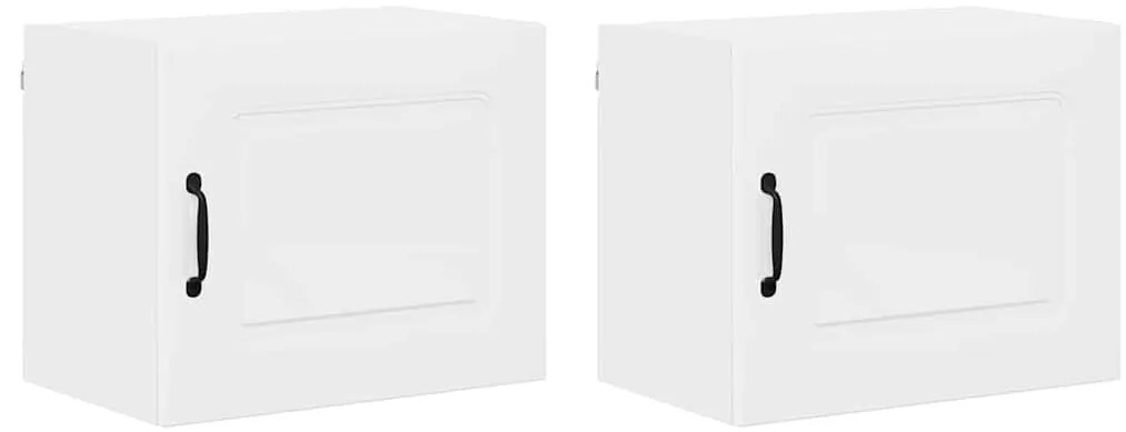 Fali konyhaszekrény 2 pcs Magas Fényű Fehér 50 x 31 x 40 cm