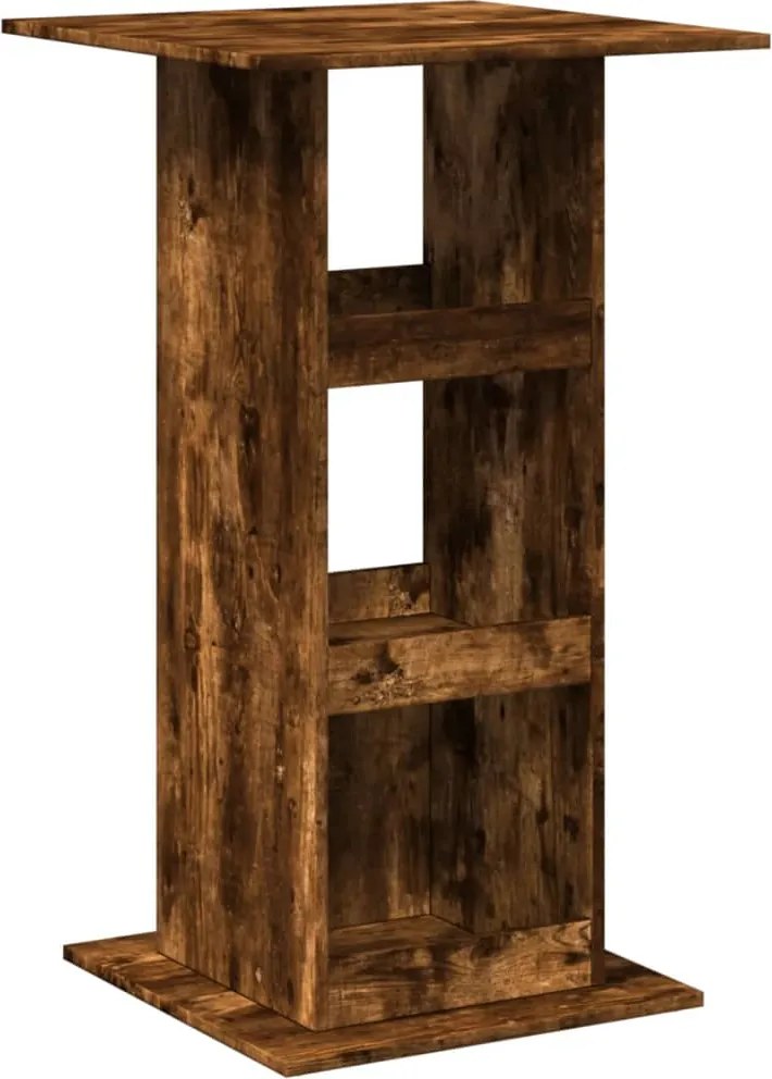 vidaXL füstös tölgy színű szerelt fa bárasztal tárolóval 60x60x102 cm