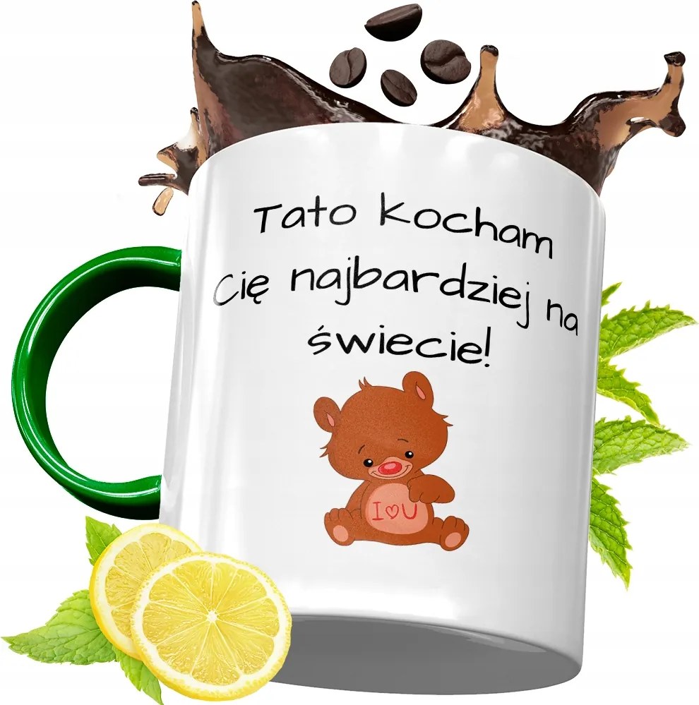 Zöld Bögre Apukának Születésnapi Ajándék fényképes nyomtatással