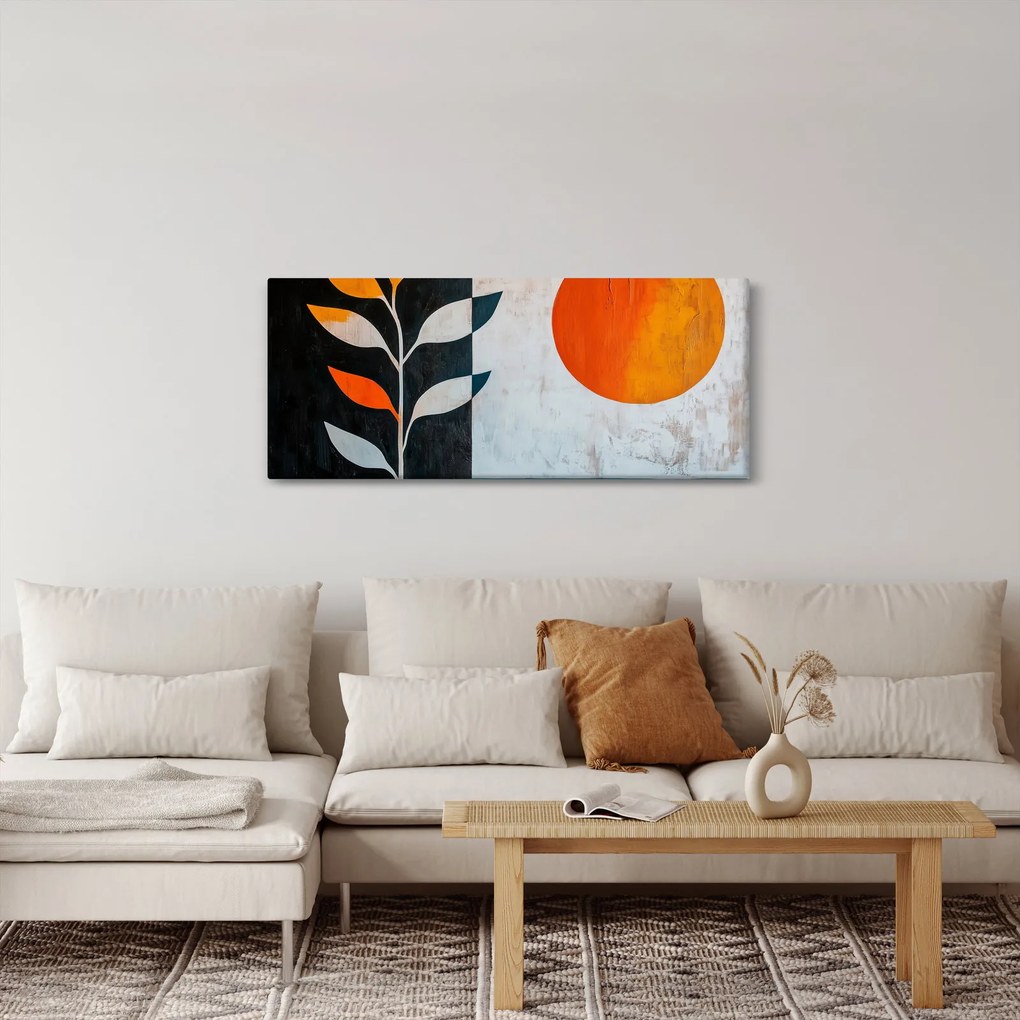 Kép - Növény és nap absztrakciója (120x50 cm)