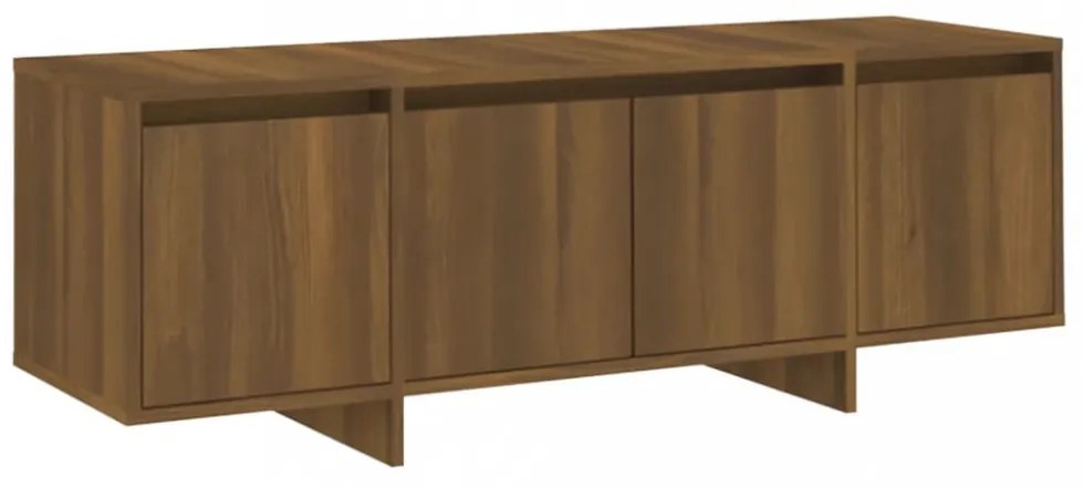 barna tölgyszínű szerelt fa TV-szekrény 120x30x40,5 cm