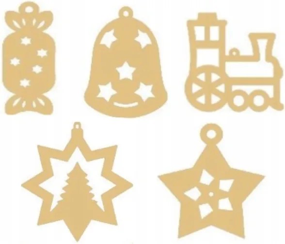 Fa Gömbök Karácsonyfadíszek 10DB Medál