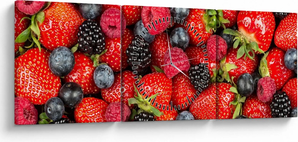 Kép - gyümölcs rakomány (órával) (90x30 cm)