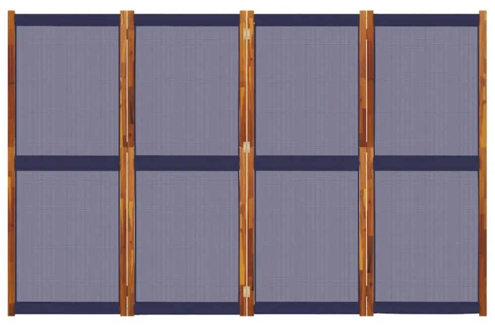 sötétkék 4 paneles térelválasztó 280 x 180 cm