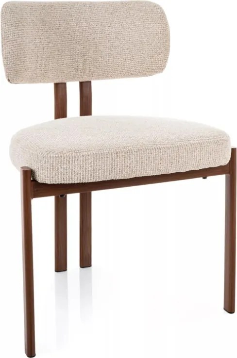 Misaki D étkezőszék világosbézs/dió