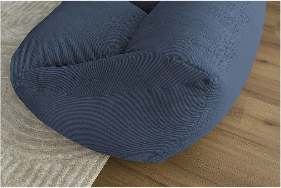 Sötétkék kordbársony babzsákfotel Lilibet – Bobochic Paris