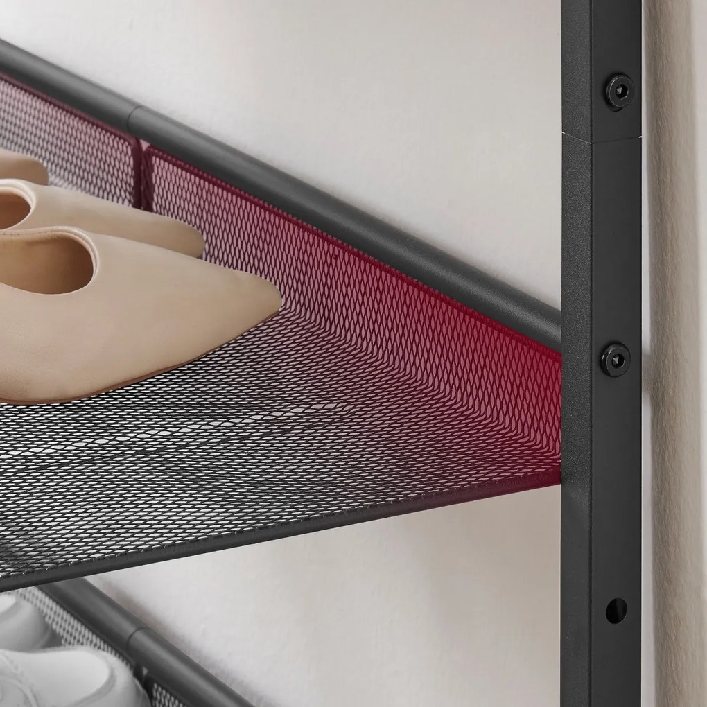 Cipősszekrény TAYLOR ARTISAN fekete szerkezettel, 4 polc