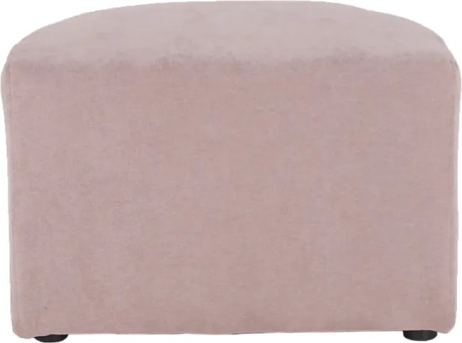 Klub fotel puffal, rózsaszín, ROSE