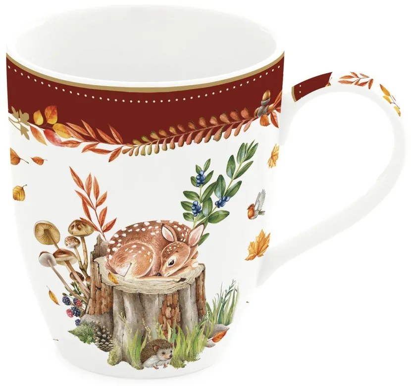 Forest Dream őszi porcelán őzikés bögre dobozban Easy Life