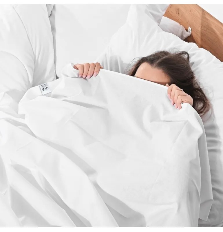 EMI Daria fehér klasszikus lepedő, Fix dupla lepedő 200x220