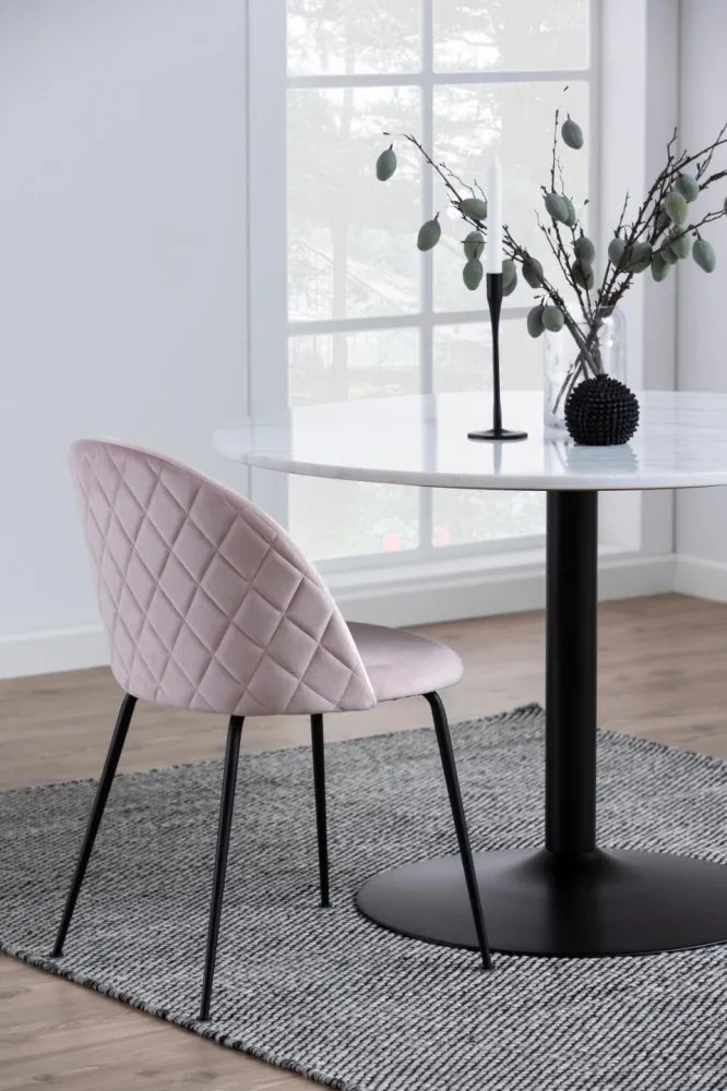 Tarifa márvány étkezőasztal 110 cm fehér-fekete