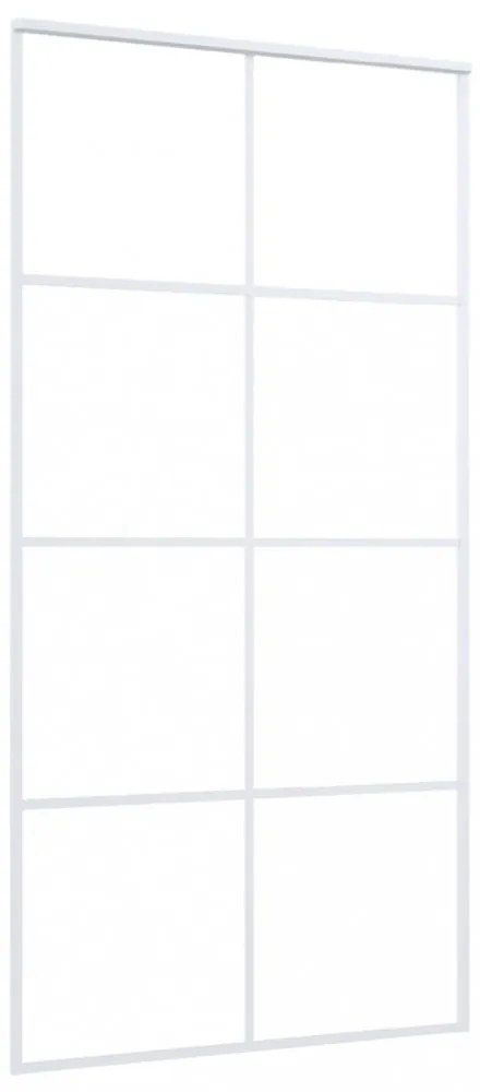 fehér ESG üveg és alumínium tolóajtó 102,5x205 cm