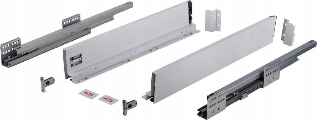 Fiók Ats Slim Box L400 H86 Fehér Csendes Kihúzható