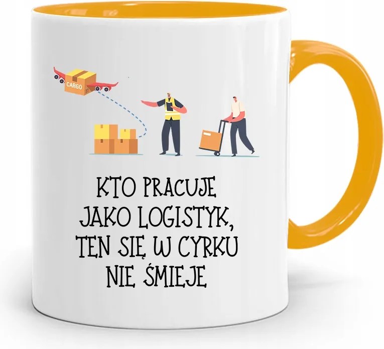 Logisztikai Bögre Sárga Születésnapi Ajándék fényképes nyomtatással