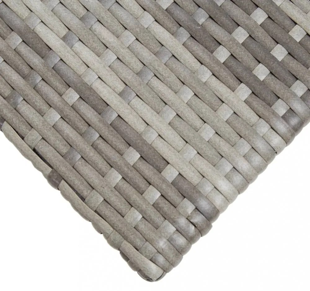 szürke polyrattan teázóasztal 50 x 50 x 47 cm