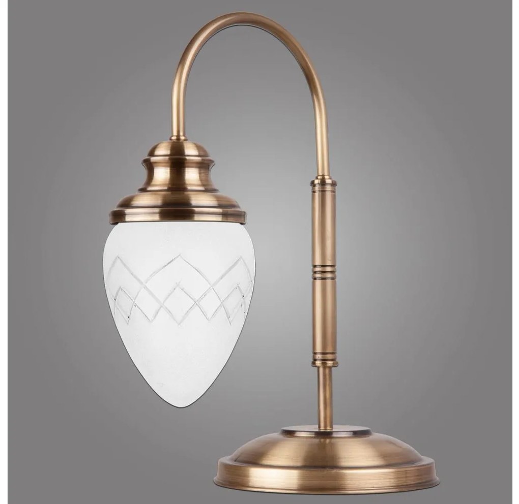 Kemar LSA25/M/RI - Asztali lámpa RINAMA 1xE27/60W/230V sárgaréz