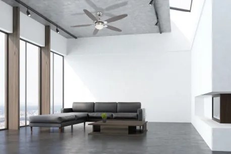 Globo 0308 Mennyezeti ventilátor króm,matt króm test, bükk,grafitszürke MDF lapát, üveg búra, 1X60W E14, 50Hz, 3 fokozatú, 2 irányú forgás,láncos húzókapcsolóval
