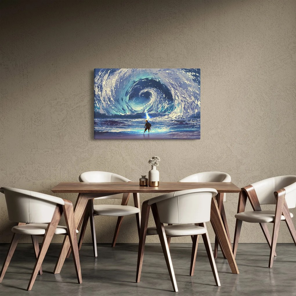 Kép - Illusztráció egy lándzsás fiúról (90x60 cm)