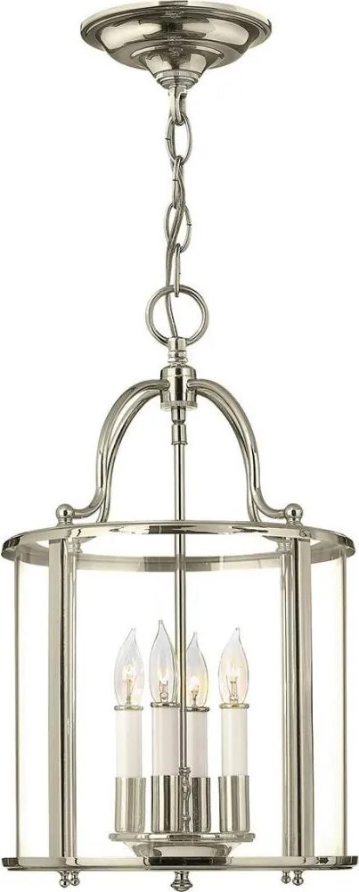 Hinkley HK-GENTRY-P-M-PN - Láncra függesztett csillár GENTRY 4xE14/60W/230V fényes króm