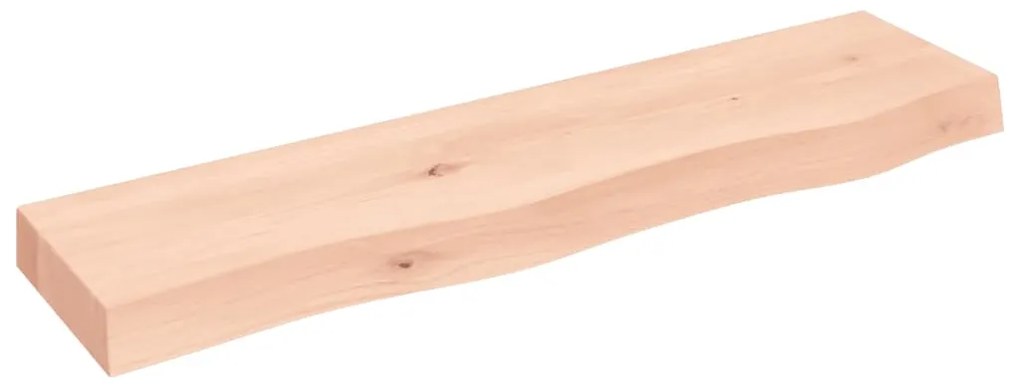 kezeletlen tömör tölgyfa fali polc 80x20x6 cm