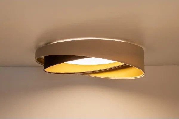 LED mennyezeti lámpa GALAXY MODERN LED/24W/230V átm. 55 cm bézs/barna/arany
