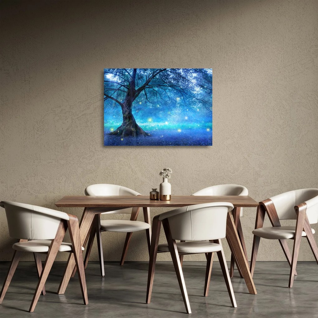 Üveg kép - Misztikus erdő (70x50 cm)