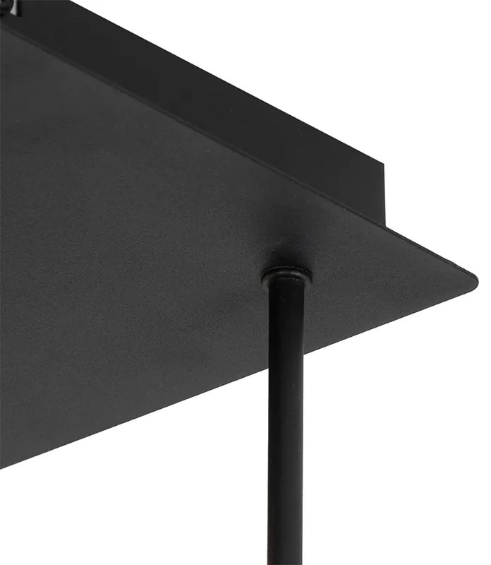 Art Deco mennyezeti lámpa fekete arannyal 9 lámpás - Athens Wire