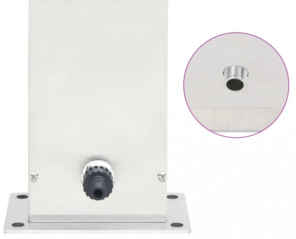 rozsdamentes acél kerti zuhanycsaptelep 110 cm