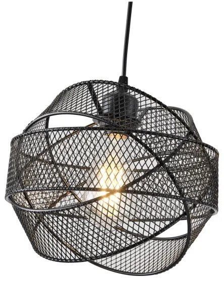 Csillár zsinóron 1xE27/40W/230V fekete