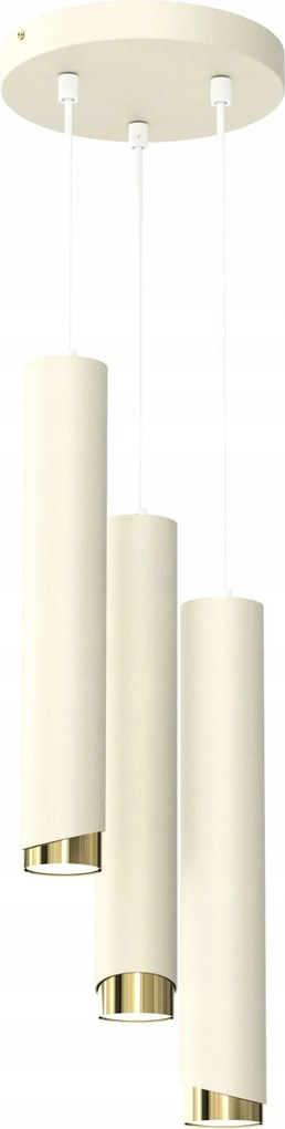 Függő Mennyezeti Lámpa Cső Fém GU10 Loft Spot Bézs Jégcsap