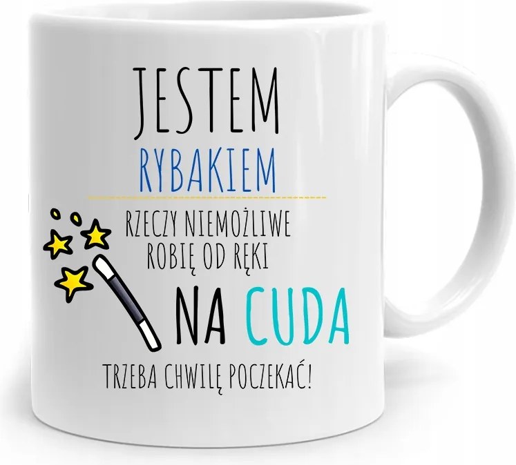 Horgász Ajándék Bögre A Csodákra Várni Kell A fényképes nyomattal