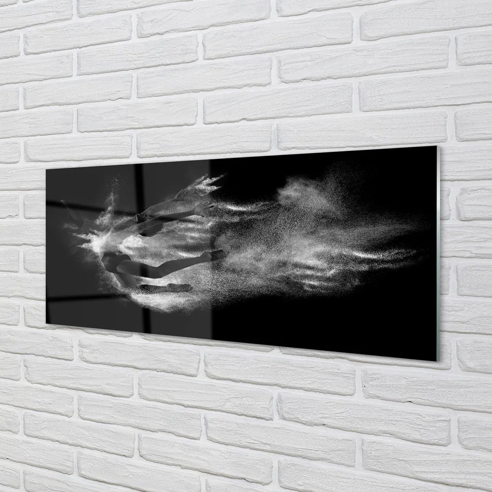 Akrilkép Nő balett füst szürke háttér 100x50 cm