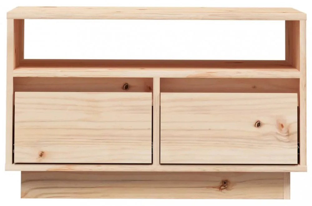 tömör fenyőfa TV-szekrény 60 x 35 x 37 cm