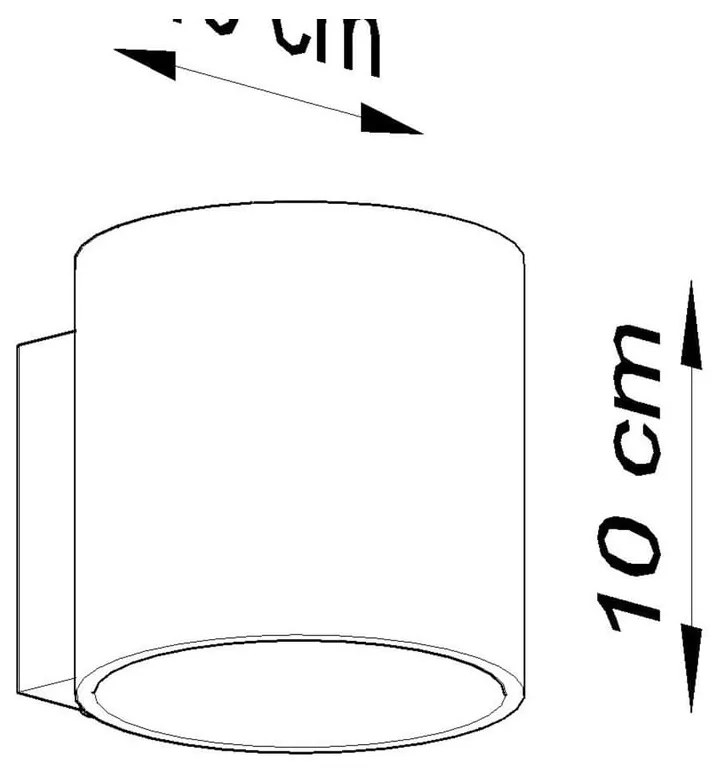 Fehér fali lámpa ø 10 cm Roda – Sollux