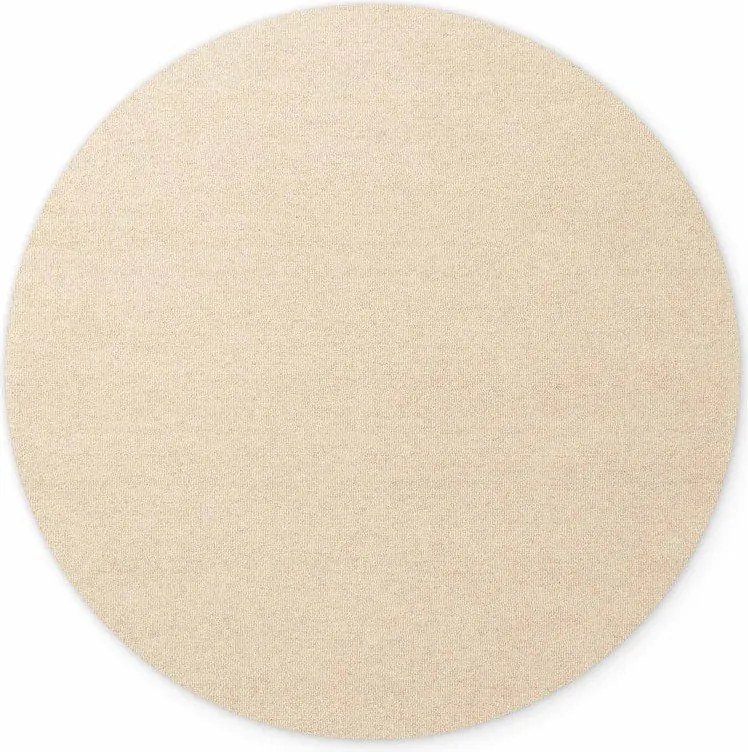 Bézs kézi szövésű gyapjú kerek szőnyeg ø 160 cm Puristic Knots – Elle Decoration