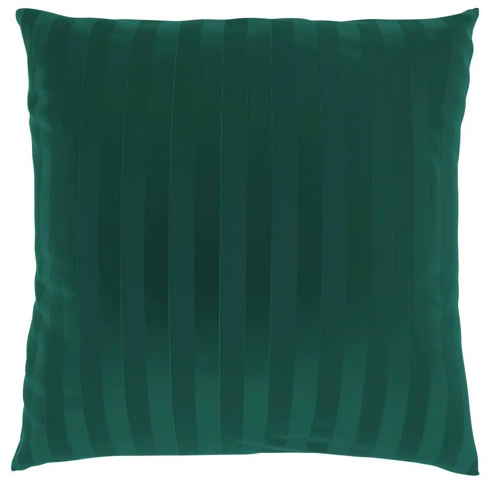 Stripe párnahuzat, sötétzöld, 40 x 40 cm