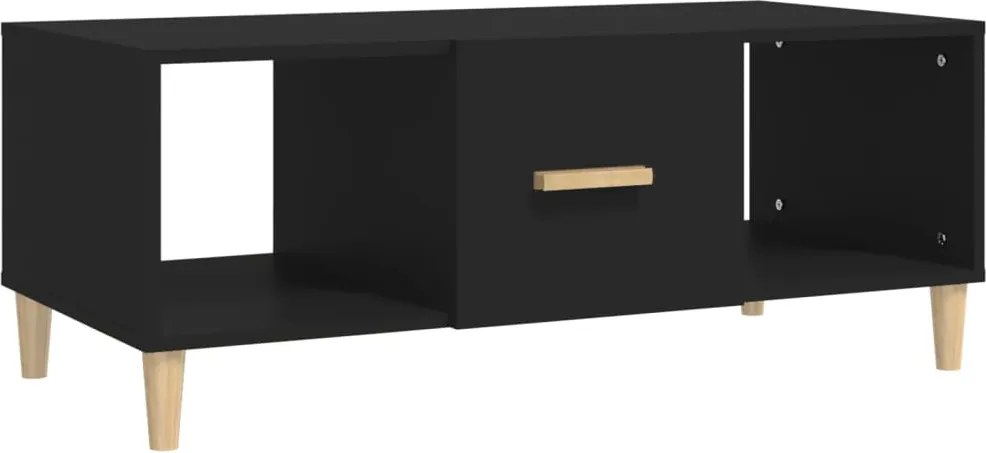 vidaXL fekete szerelt fa dohányzóasztal 102 x 50 x 40 cm