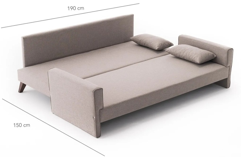Design összecsukható kanapé Marisela 208 cm krém