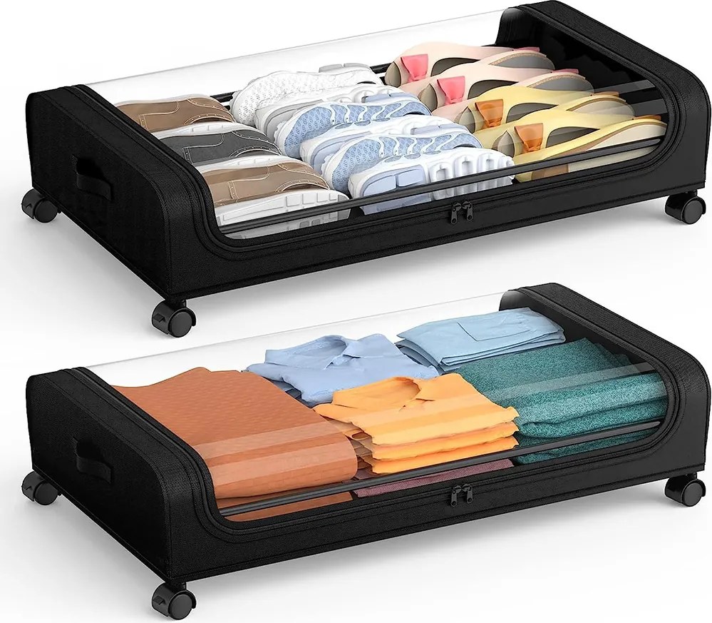 Ágy Alatti Rendszerező 78,5X44CM Ágynemű Tárolására Cipzárral 2 Db