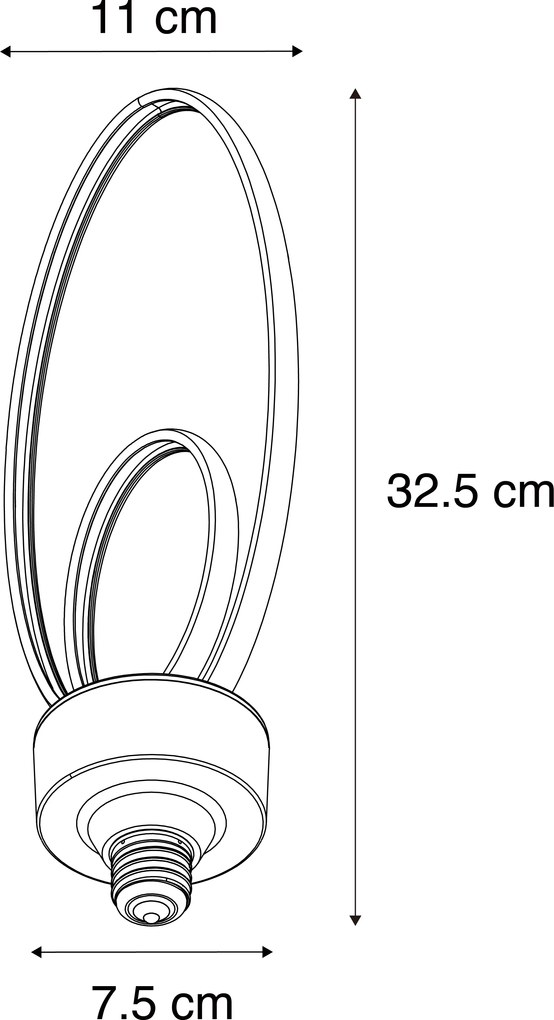 E27 LED Deco izzó fekete 6W 450 lm 3000K