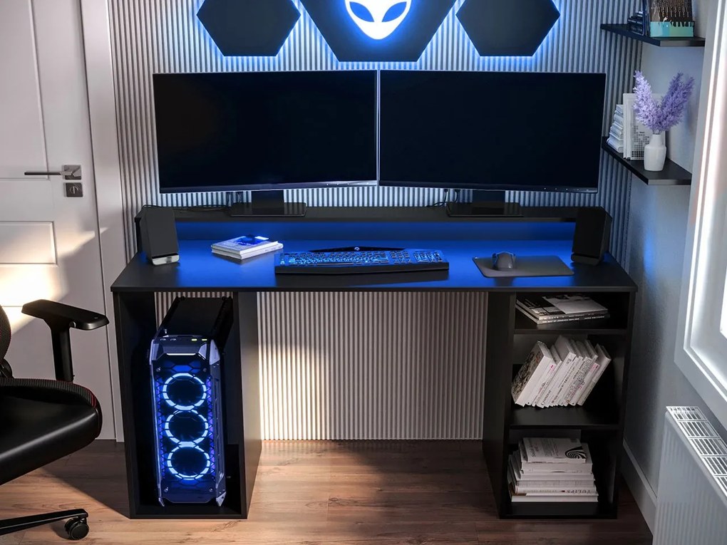 Gamer asztal Enurenta 1 (fekete) . 1103358