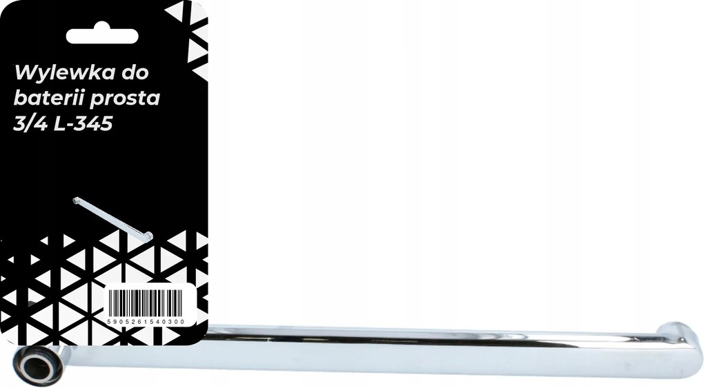 Mosdó kifolyócső egyenes ezüst csaptelep 3/4 350mm Cb