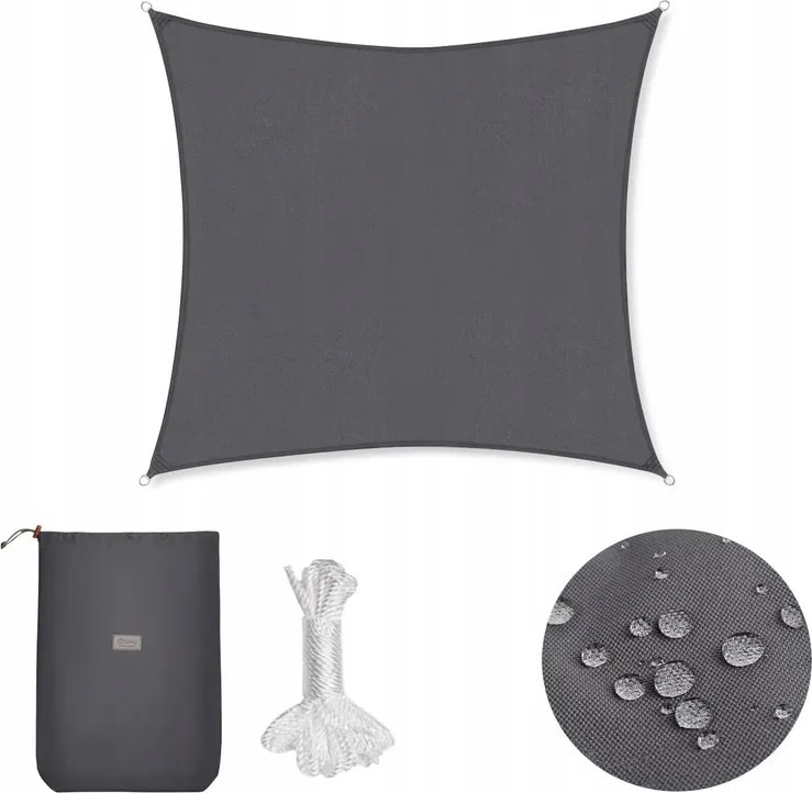Napvitorla Napellenző Napellenző 200 X 200 CM Antracit