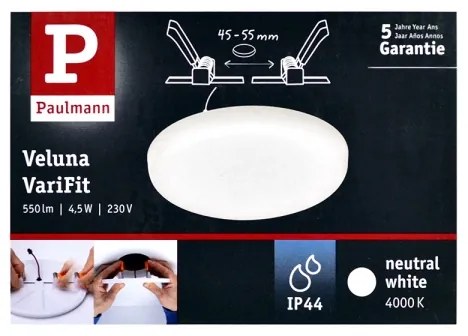 Paulmann 92390 - LED/4,5W IP44 Fürdőszobai beépíthetó lámpa VARIFIT 230V
